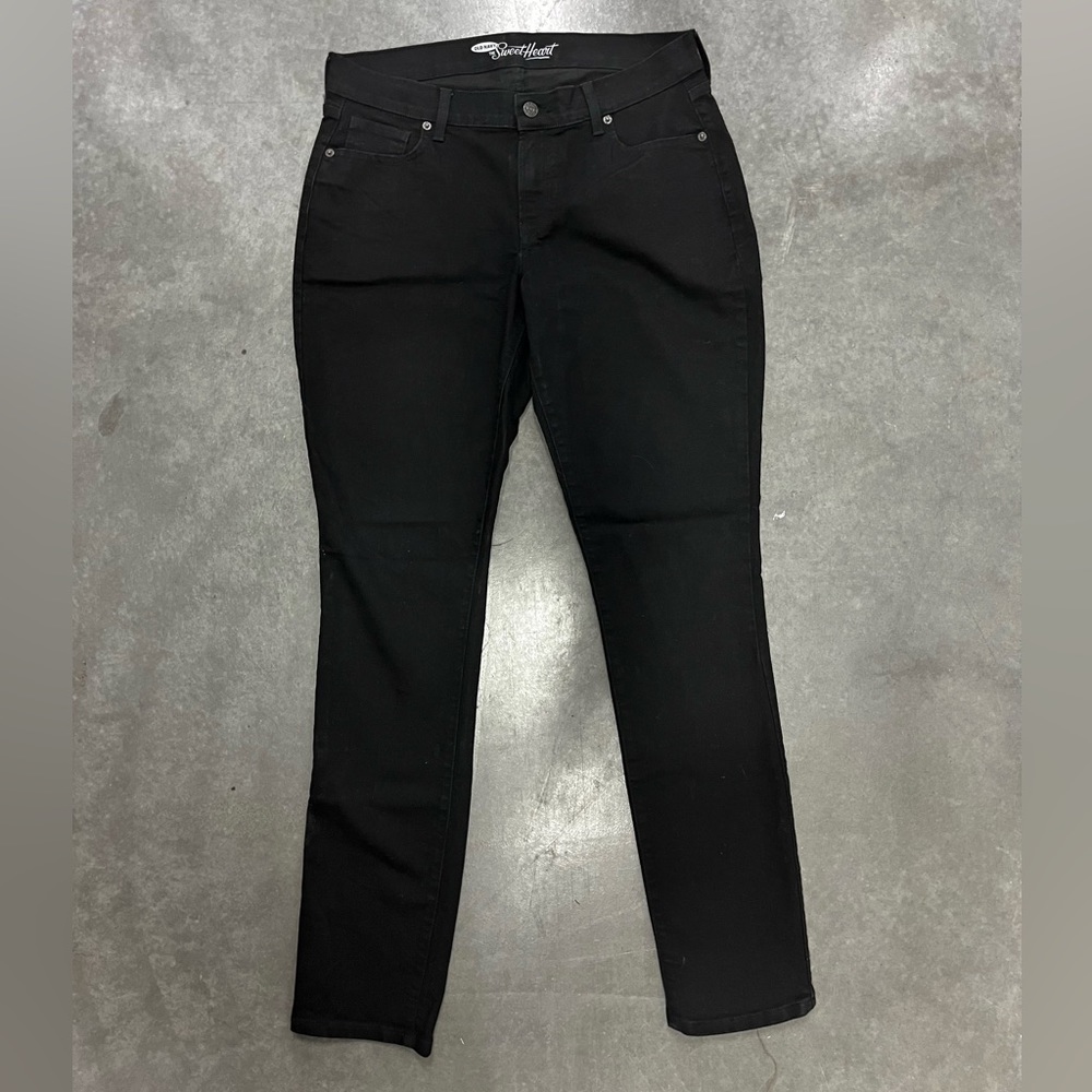 Old Navy Sweetheart Black Skinny Midrise Jeans Size 10 Long